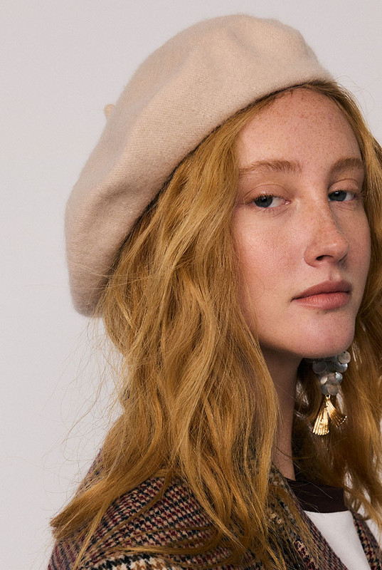 Felted Beret in Oat