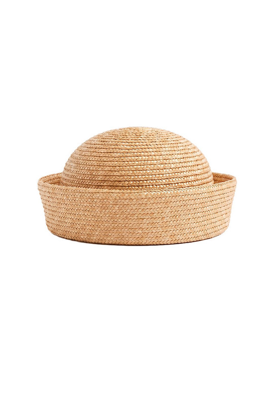 Raffia Boat Hat in Natural