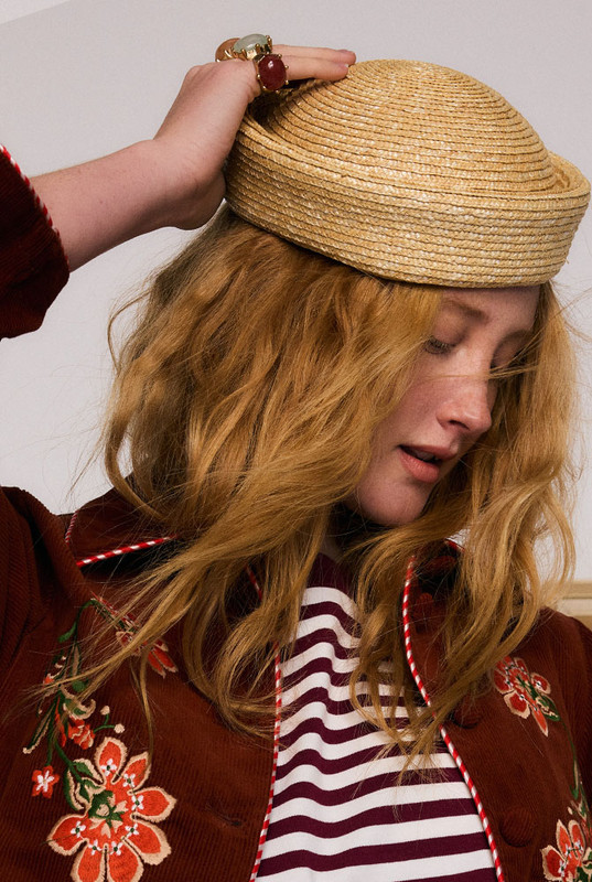 Raffia Boat Hat in Natural