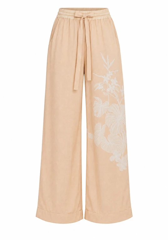 Kai Satin Pant in Cream