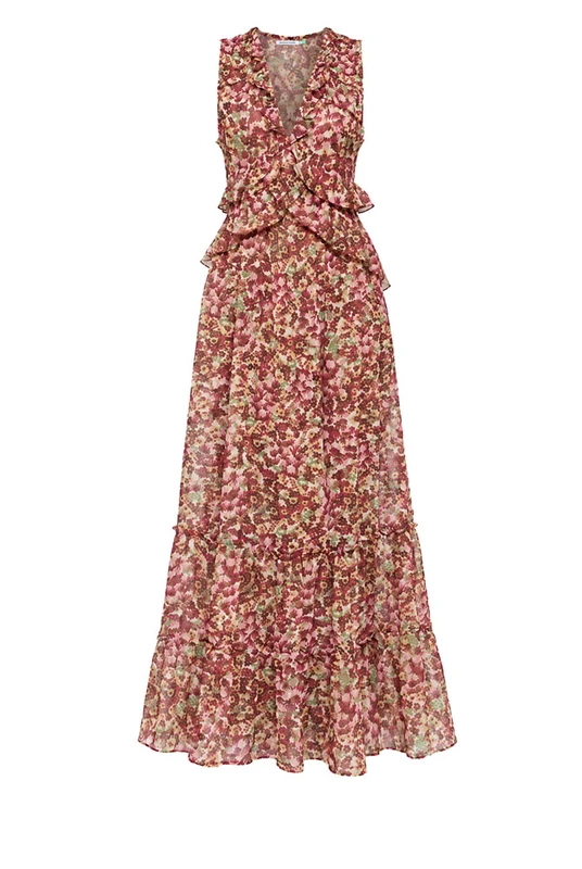 Ola Ditsy Frill Dress in Multi