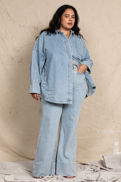 Flare Jean In Ice Blue