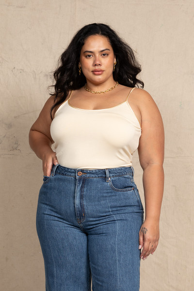 Shoestring Cami Tank in Nude Shoestring Cami Tank in Nude