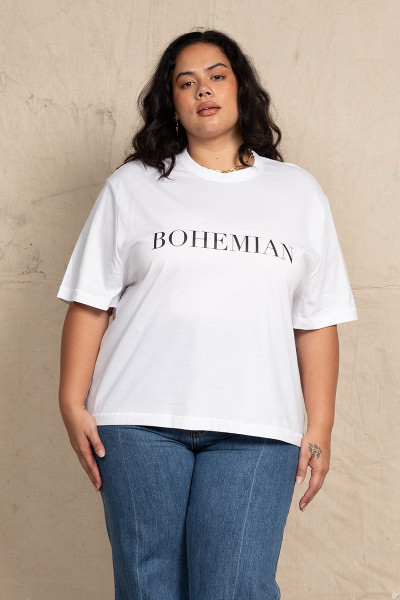 Short Sleeve Logo Tee in White Short Sleeve Logo Tee in White