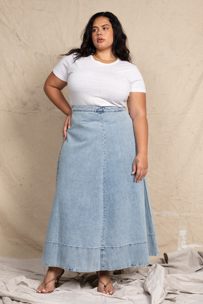 Denim Circle Skirt