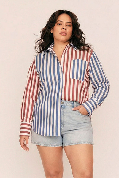 Bold yet timeless, the Oversized Spliced Shirt is a modern take on a wardrobe classic. Crafted from premium mid-weight cotton poplin, it features Bohemian Traders’ custom spliced striped print—a fresh play on proportion and contrast.