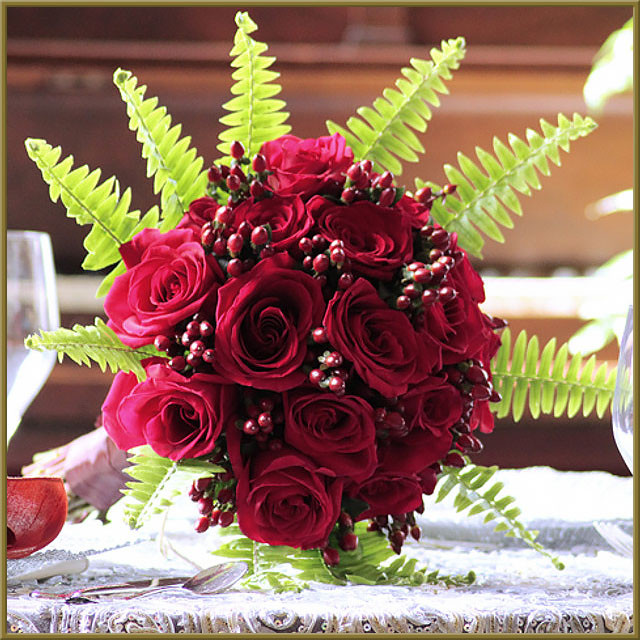 Cherry Love Bridal Bouquet - Oberer's Flowers