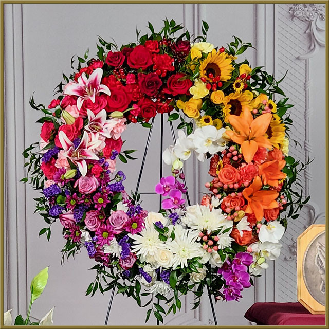 Peaceful Prism Wreath - Oberer's Flowers