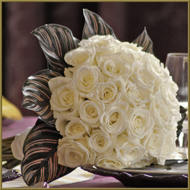 White Rose Bridal Bouquet Oberer’s Flowers