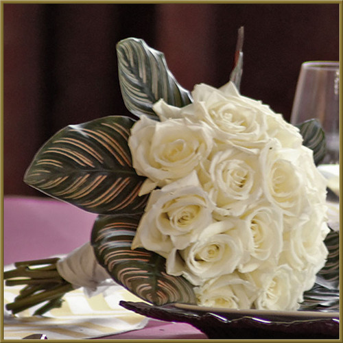 White Rose Bridesmaid Bouquet