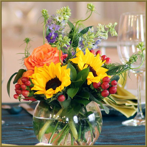 Sunrise Bubble Bowl Centerpiece