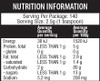 Qenda Ultimate Ashwagandha 350g Nutritional Panel