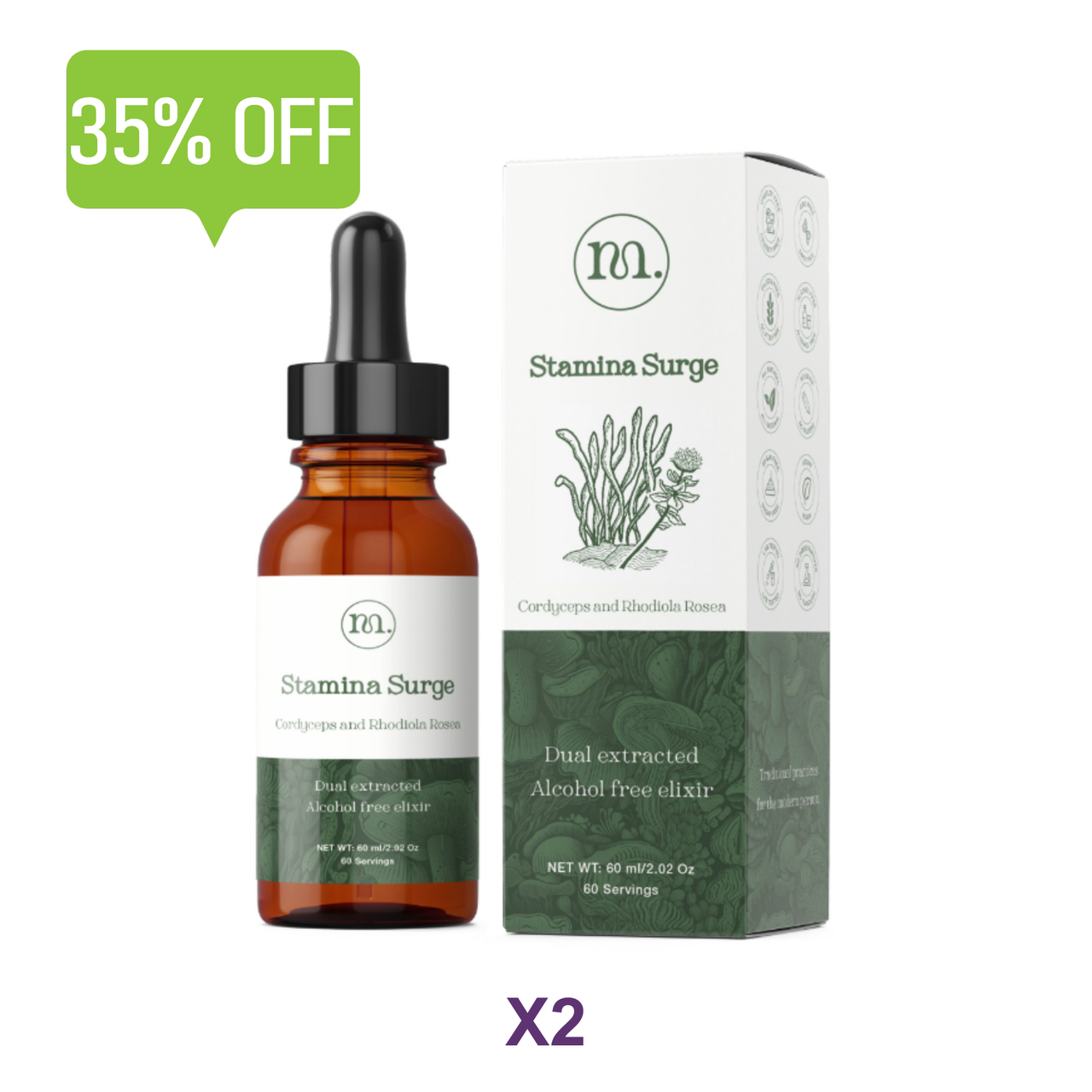 2X Mushify's Stamina Surge 60ml