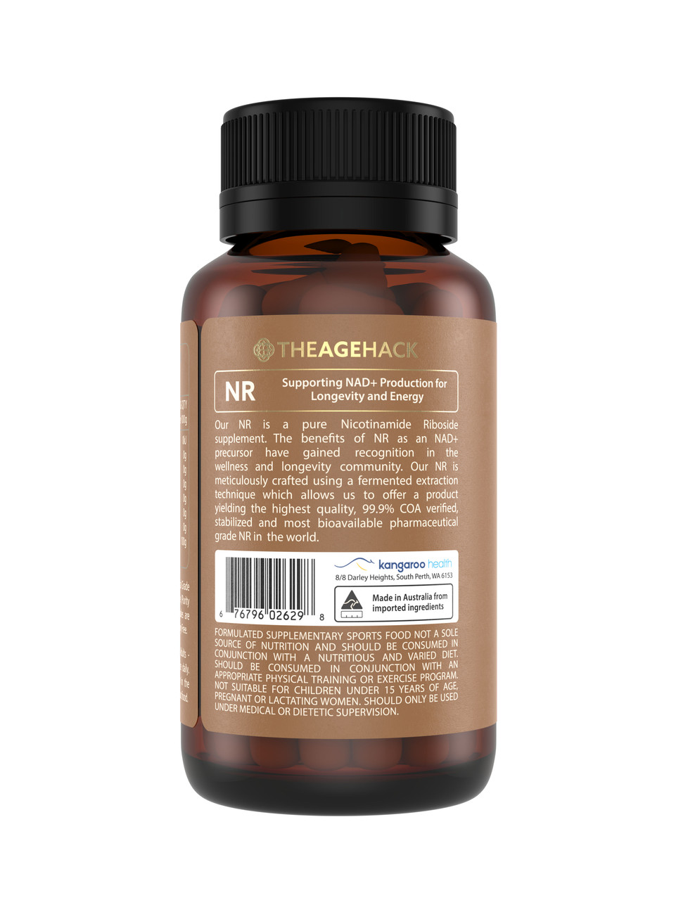 TheAgeHack NR 350mg - 60 caps - Side