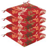 Shop Elm Outdoor Seat Pad Cushions Online - Red Floral ( Sets of 4 )