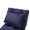 Cabana Outdoor Sun Bed Cushion with Pillow with Head Rest - Navy Blue