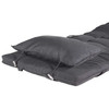 Buy Cabana Outdoor Sun Bed Cushion with Pillow Headrest  - Black Grey