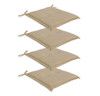 Colonial outdoor seat pad cushion sandstone set of 4 single cushion angle view
