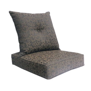 Shop Gala Deep Seat Cushion with Button Set Online - Black Floral
