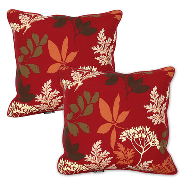 Buy Gardenia Floral Outdoor Scatter Cushions (Set of 2 ) - Red