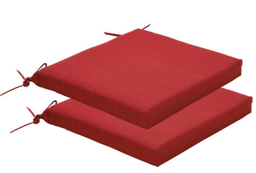 St Barts Outdoor Seat Pad Cushions - Red ( Sets of 2 )