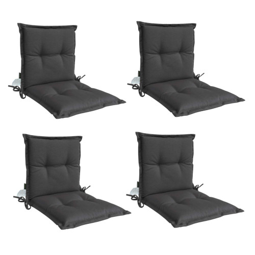 Shop Panama Midback Outdoor Flanged Cushion Online - Black Grey (Set of 4)