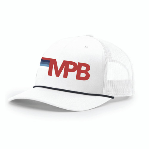 MPB Five-Panel with Rope Trucker White/Navy Hat (Spirit Wear) 