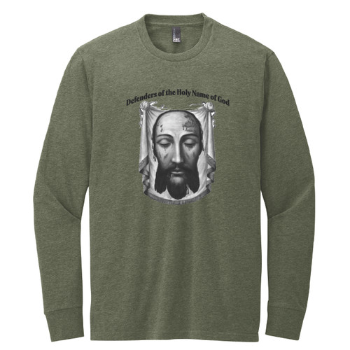 Holy Face APOSTOLATE - Men’s Long Sleeve  CVC Soft Blend Tee	