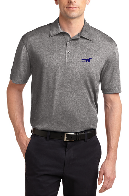MPB Men's 100% Polyester Vintage Heather Polo