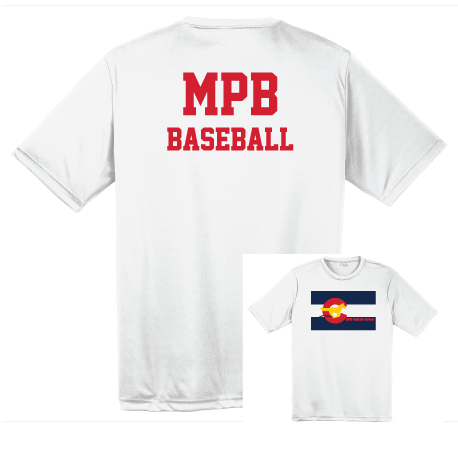 MPB Youth Baseball Mustang Flag Short Sleeve Shirt
