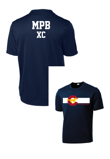 MPB Youth Cross Country Mustang Flag Short Sleeve Shirt