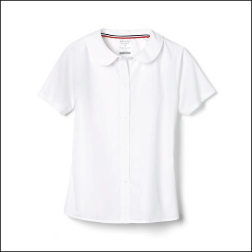 SPPS Girls White Modern Peter Pan Short Sleeve (Uniform)
