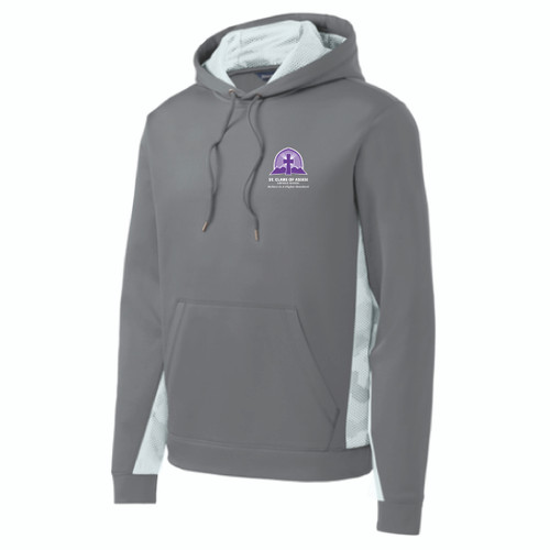 St. Clares Youth Colorblock Smoke Grey and White Hoodie