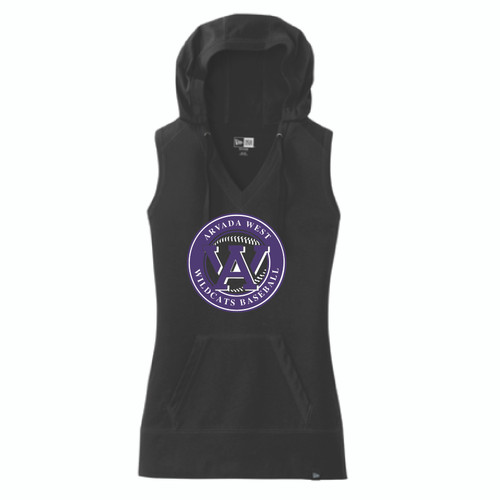 AWest Baseball Women's Black Hooded Tank