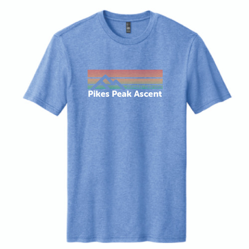 Pikes Peak - Unisex Short Sleeve Heather Royal Premium Blend - Ascent Stripe