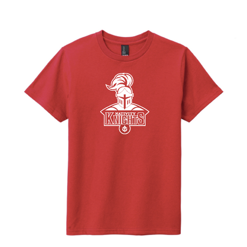 Nativity - Youth Short Sleeve Ringspun Tee - Knights Center Chest Print