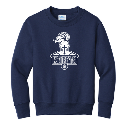 Nativity Adult Crew Neck Sweatshirt - Knights Center Chest Print