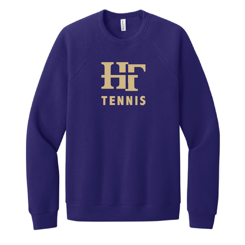 Holy Family Tennis Unisex Sponge Fleece Purple Raglan Sweatshirt