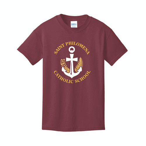 St Philomena Youth Short Sleeve Tee - Cardinal