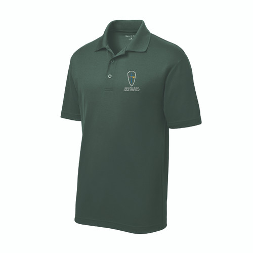 SPPS Adult Short Sleeve Dark Green Tech Polo