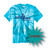 Turquoise Burst Tie Dye Short Sleeve