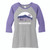 Pikes Peak - Women's 3/4 Raglan Run Mountains - Purple Frost/Gray Frost