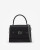 Black Handbag with Metal Lettering