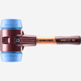Halder Simplex Mallet with Soft Blue Rubber Inserts and Cast Iron Housing, Short Handle, 3.15"/ 94.36 oz - KC Tool