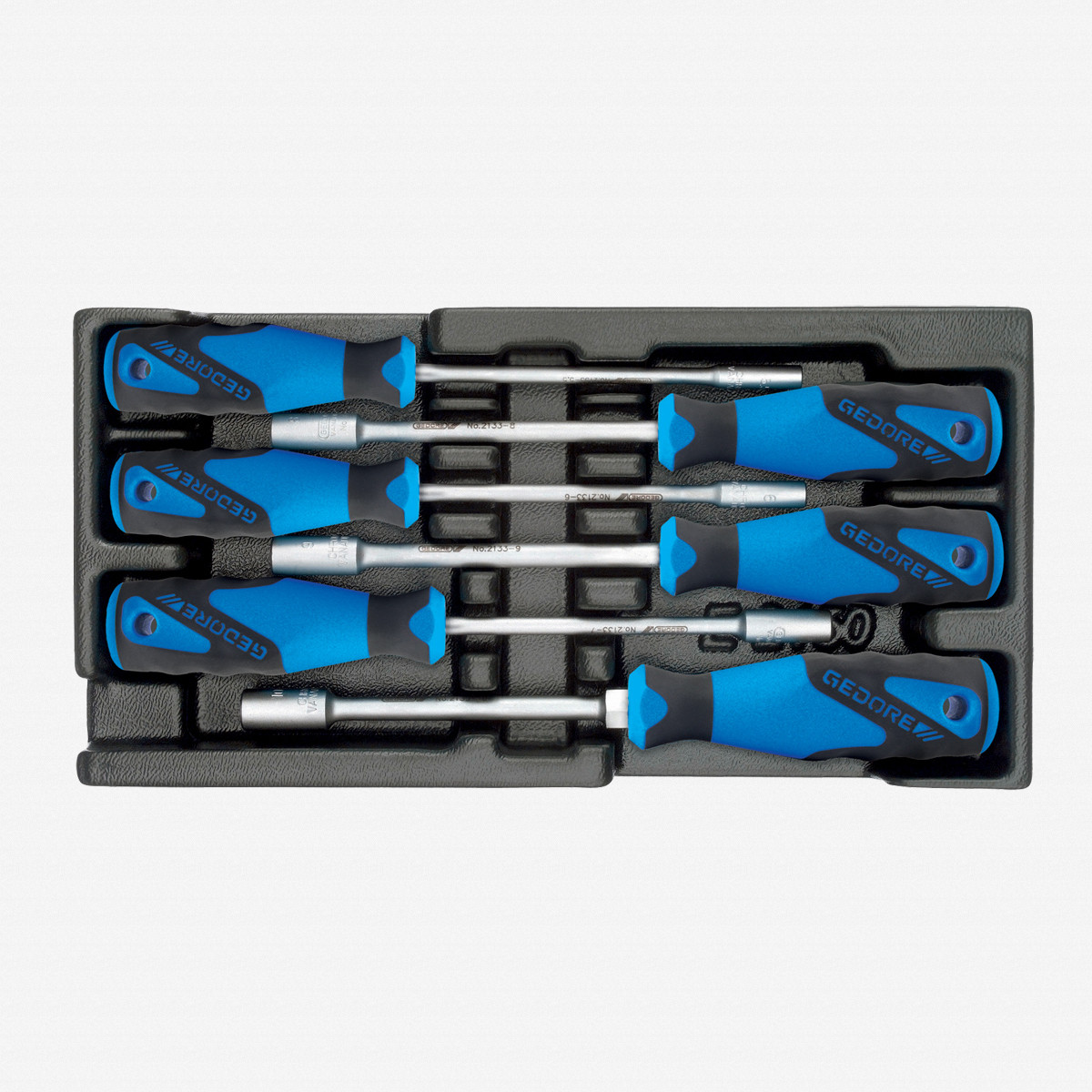 Gedore 1500 ES-2133 Metric Nut Driver Set in 1/3 ES Tool Module