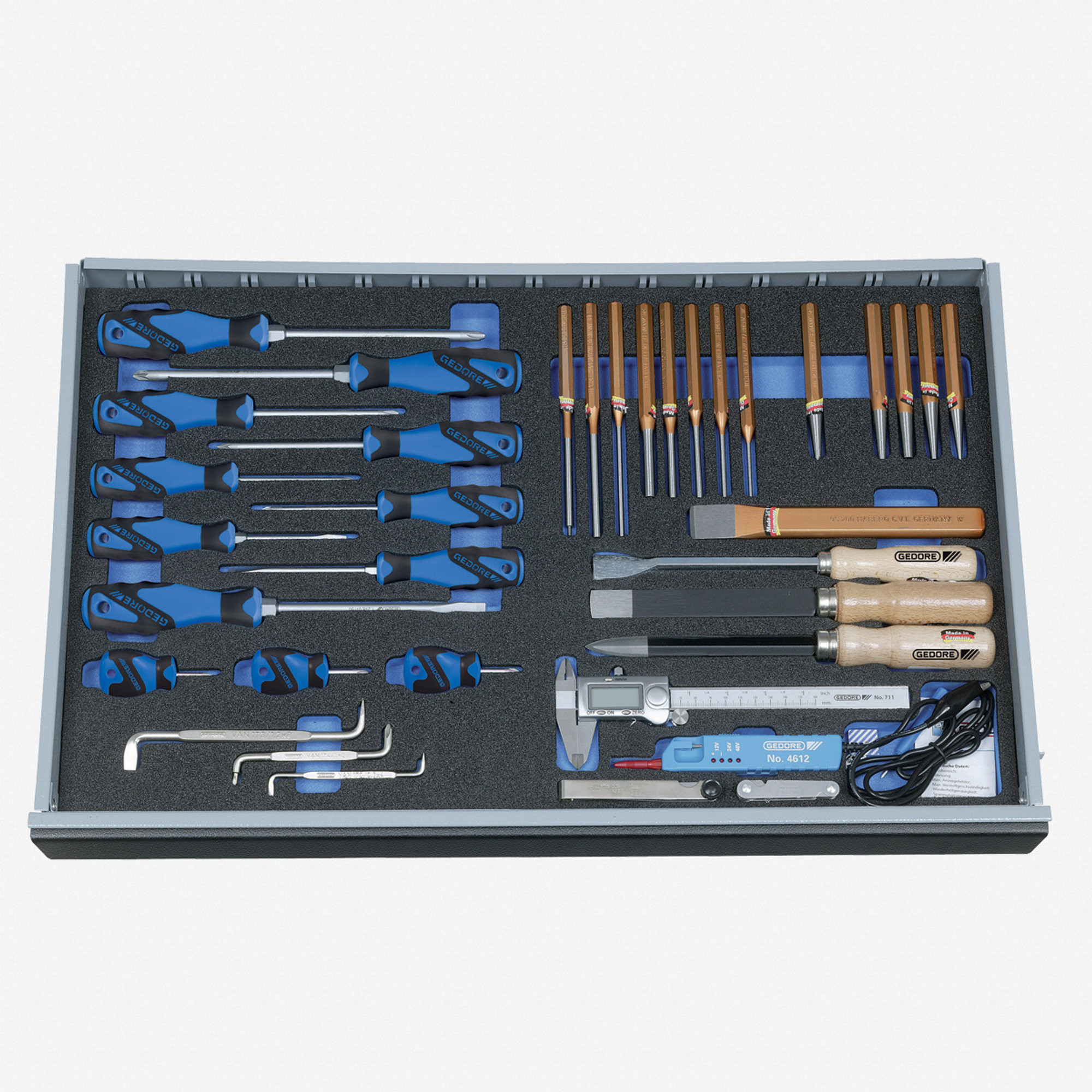 Gedore 2005 CT4-2160-119 Tool set in 4/4 CT tool module, 37 pieces