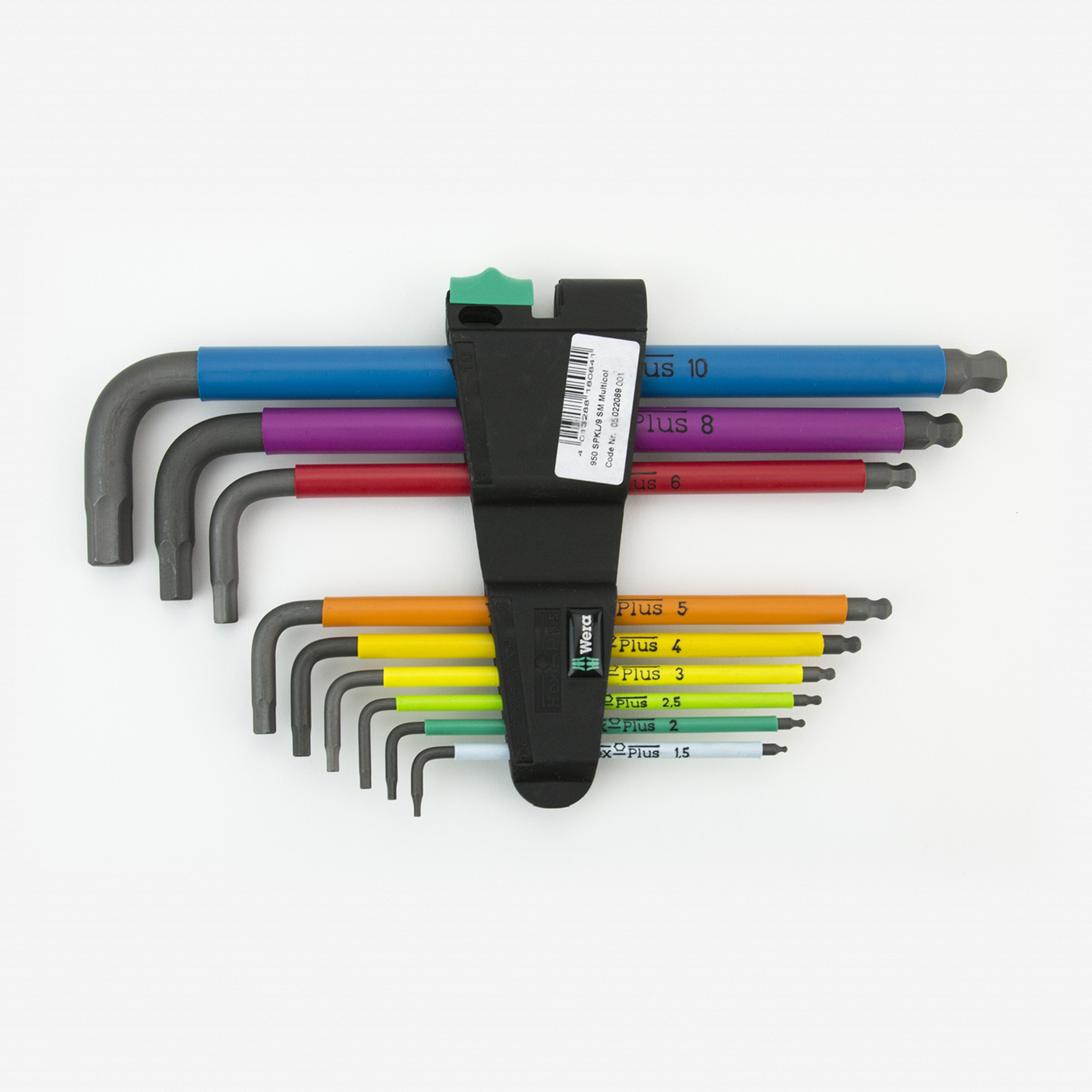 Wera 022089 Multicolor Hex + Ball End Hex Metric L-key Clip Set