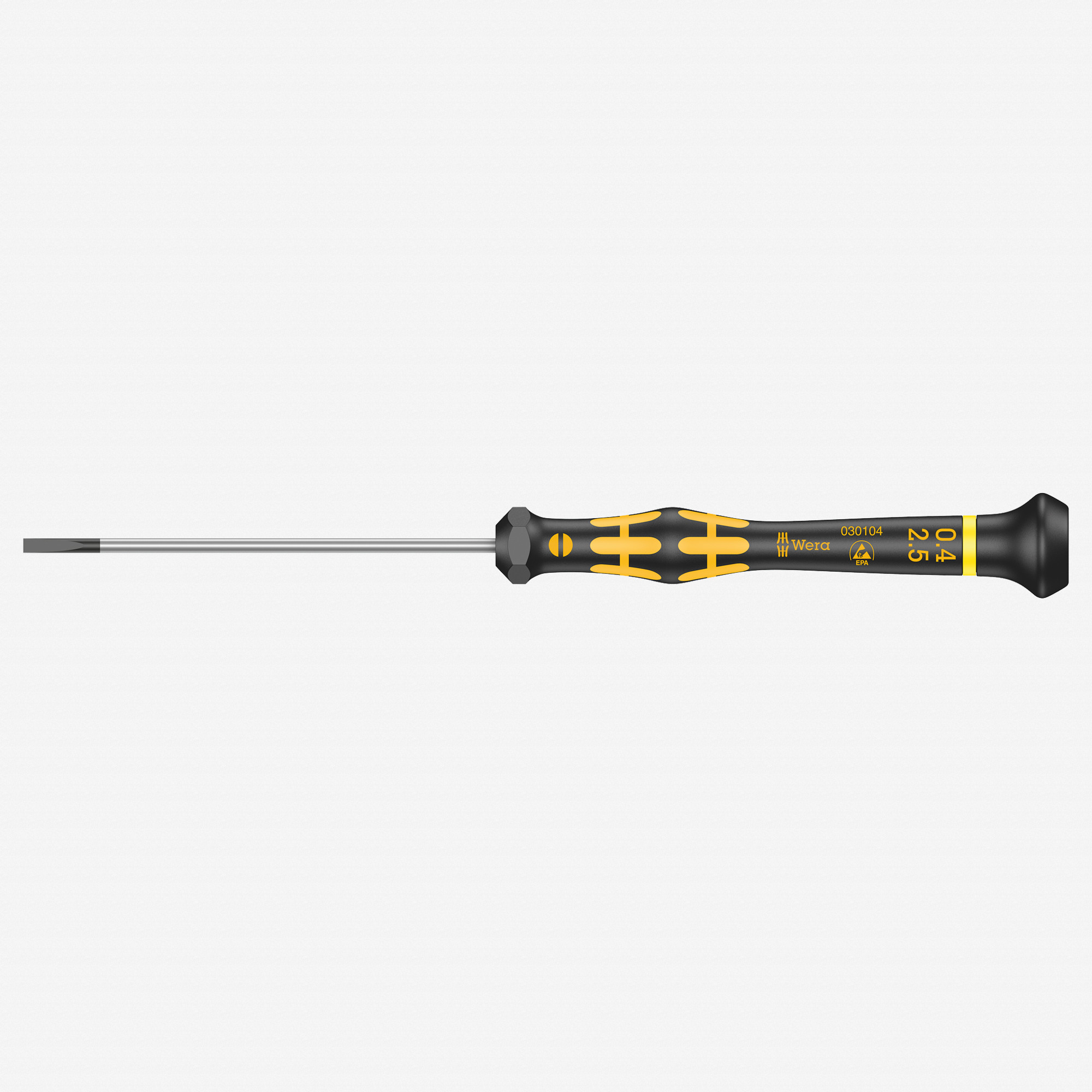 Wera Tools 030104 2.5 x 80mm ESD Safe Slotted Precision