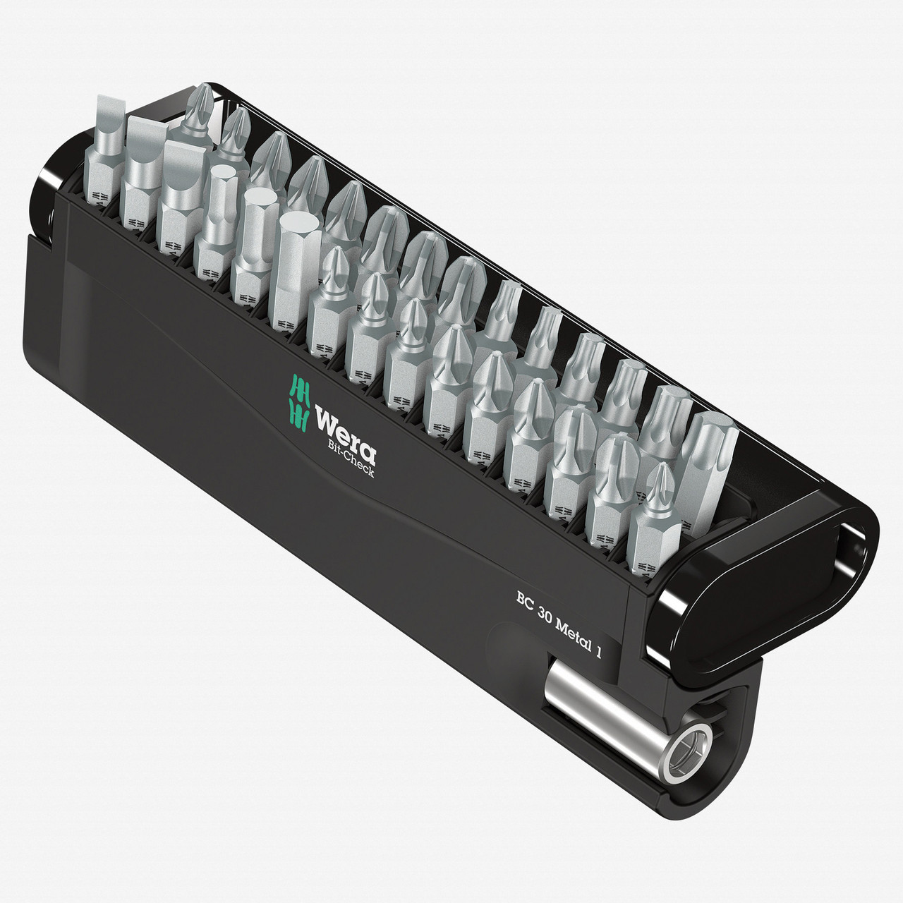 Wera Tools 057434 BitCheck 30 Metal 1 PH, PZ, TX, Hex and Slotted