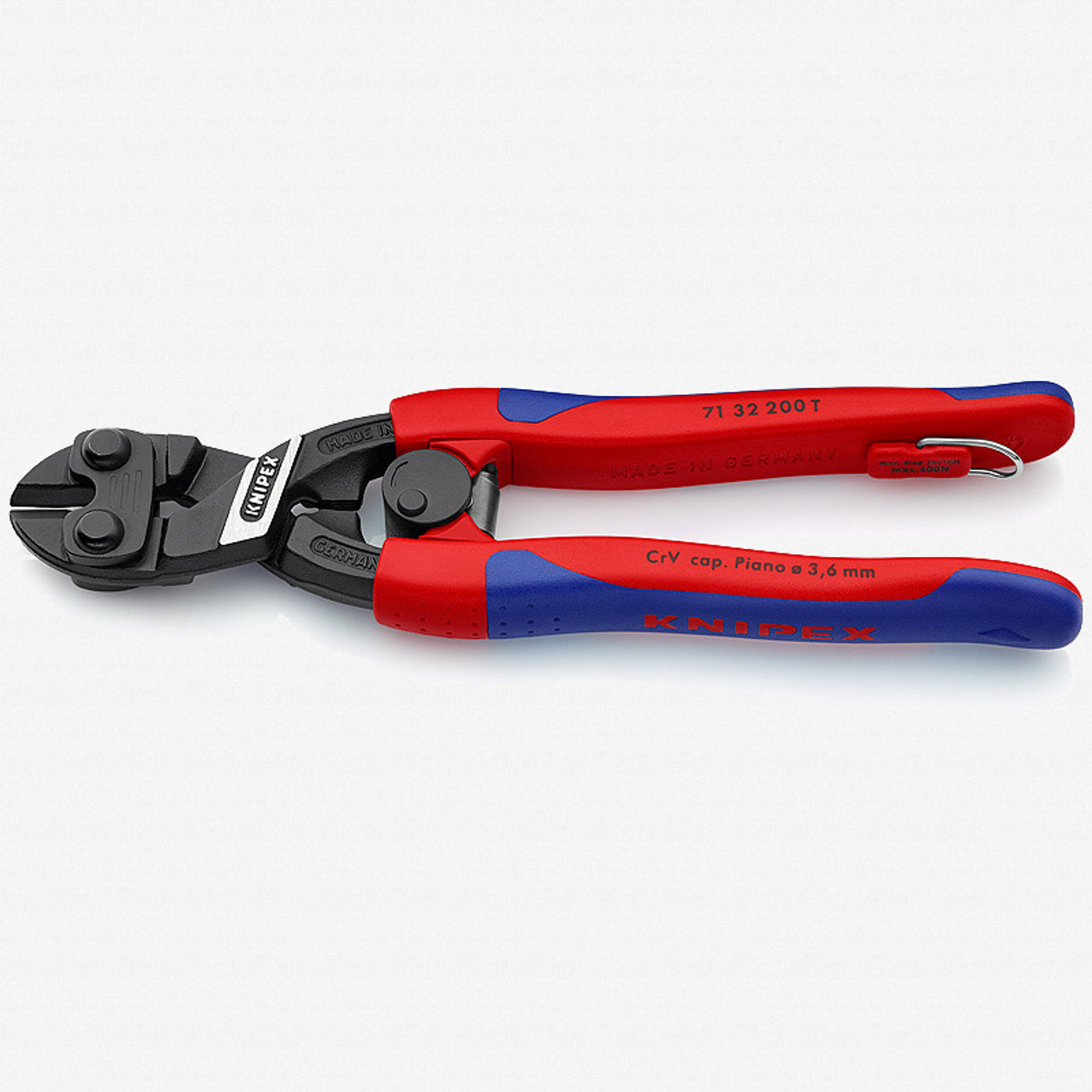 KNIPEX Tools - CoBolt Compact Bolt Cutter, 20 Degree Angled (7121200SBA) KNIPEX CoBolt® Compact Bolt Cutters | KNIPEX